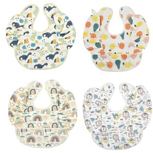 아기 Bibs INS 북유럽 스타일 천사 피드 포켓 Burp 소녀 소년 유아 식사 Bib 방수 쉬운 깨끗한 귀여운 코끼리 Bibs Soft PU