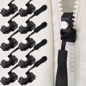도구가 필요 없는 지퍼 헤드 수리 키트 – 의류, 배낭 및 수하물용 범용 교체 슬라이더(대부분의 지퍼 유형에 적합)