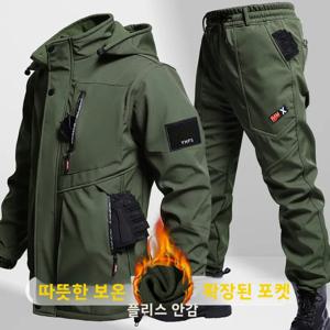 겨울 전술 위장 등산복 자켓 아우터웨어 세트 방수 보온 방한 남녀 작업복 유니폼
