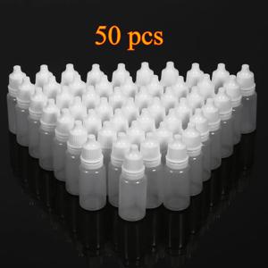50pcs 플라스틱 Dropper 병 어린이 방지 캡 휴대용 Squeezable 눈 하위 Dropper 컨테이너 리필 형 저장 액체 Dropper