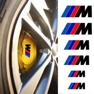 1세트 자동차 브레이크 캘리퍼 배지 엠블럼 스티커 자동차 용품 BMW M X1 X3 X5 X6 E30 E90 M3 E84 E83 F25 E91 E60 F15 F16 E70 F30용