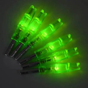 화살표 샤프트 ID 6.2mm 양궁 사냥을위한 6PCS 녹색 Led 조명 노크 자동으로 석궁 복합 활을 Recurve 새로운