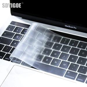 Macbook Air 용 키보드 커버 13 15 Pro 14 16 터치 바 ID 실리콘 보호기 스킨 EU A3113 A3112 A3240 A2337 A3401 M1 M2 M3 M4