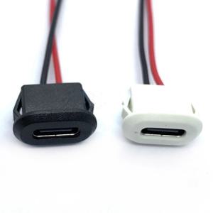 1-10pcs USB 유형 C 2핀 커넥터 잭 여성용 유형-C 카드 버클 포함 3A 고속 충전 잭 포트 USB-C 충전기 플러그 소켓