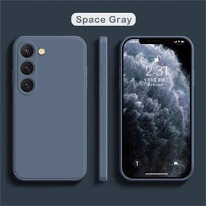 삼성 갤럭시 S25 S24 S23 S22 S21 S20 울트라 플러스 S20FE S21 FE A72 A52 A51 4G 커버 용 액체 실리콘 전화 케이스