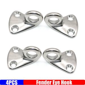 2PCS 4PCS 해양 패드 아이 펜더 후크 316 스테인레스 스틸 펜딩 행거 아이 플레이트 선박 보트 트레일러에 대 한 교수형 후크