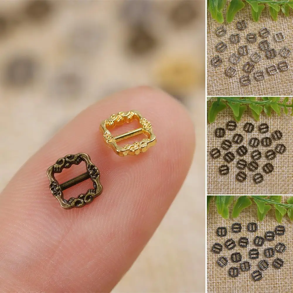 20Pcs 미니 인형 금속 단추 DIY 인형 가방에 대 한 7mm 트라이 글라이드 벨트 버클 신발 의류 수 제 의류 바느질 액세서리
