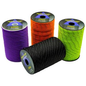반사 Paracord 군사 7 가닥 4mm 550 전술 낙하산 코드 캠핑 텐트 매는 밧줄 DIY 팔찌 직조 로프