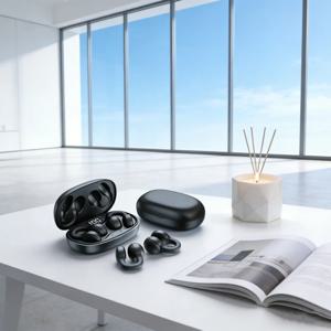 TWS 무선 골전도 헤드폰 블루투스 이어폰 방수 스포츠 이어버드 귀걸이형 이어훅 마이크 헤드셋