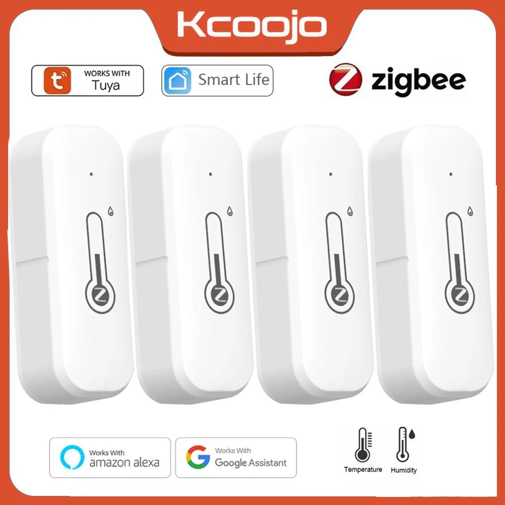 Tuya Zigbee3.0 온도 및 습도 센서 온도계 습도계 APP 원격 알람은 스마트 라이프와 함께 작동 Alexa Google Alice