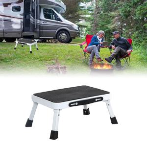 접이식 캐러밴 출입 단계 헤비 듀티 경량 미끄럼 방지 캠핑카 캠핑카 미끄럼 방지 특성이 있는 금속 안정적인 단계 의자