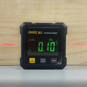 정확한 측정 레벨 4면 자기 흡입 양면 레이저 기울기 각도 상자 경사용 소형 전자 각도 눈금자