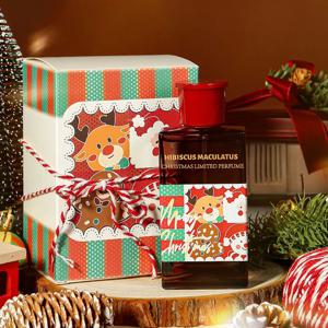 진저브레드 향수, 크리스마스 프루티 구르망 향, 카라멜/파출리/바닐라/시나몬/자스민 여성용 스위트 선물 향수 스프레이