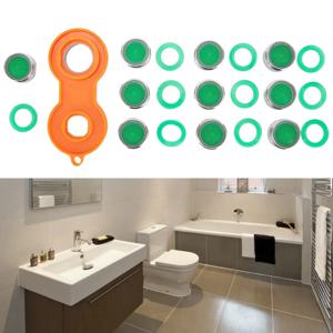 10개입 절수 수도꼭지 에어레이터 교체용 필터 혼합 노즐 M24 24mm 나사형 욕실 수도꼭지 버블러 액세서리