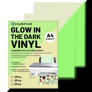 잉크젯 프린터용 A4 사이즈 야광 인쇄용 비닐 스티커 용지, 가정 장식 DIY 방수 스티커 용지