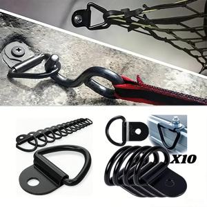10개입 D링 타이 다운 앵커 링 풀 훅 철제 고정 링 자동차 트럭 트레일러 RV 밴 보트 화물 액세서리용