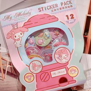 정품 산리오 스티커 헬로 키티 멜로디 아티스트 작품 소녀 선물 자전거 기타 노트북 장식 장난감 선물