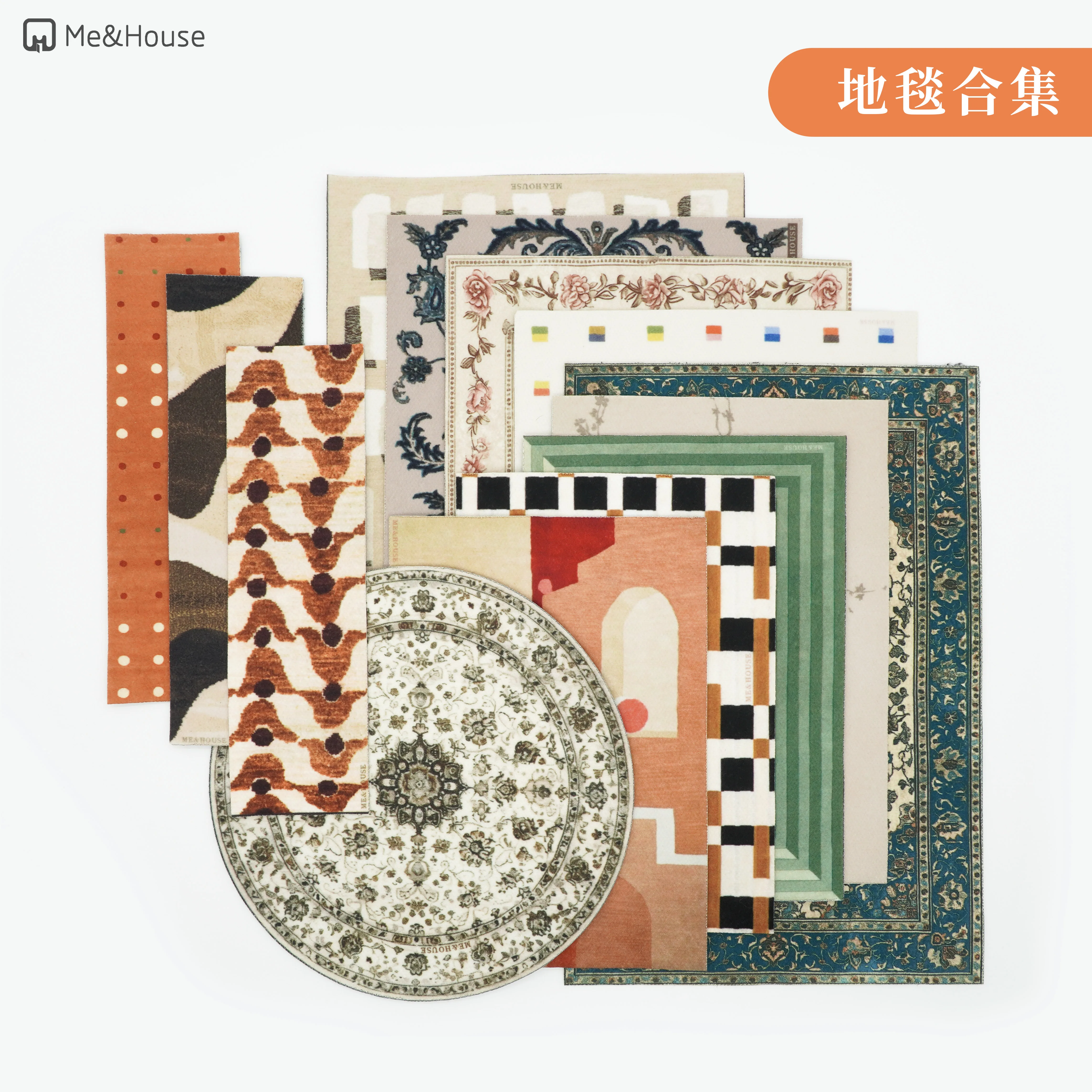 1/6 인형 집 모델 가구 액세서리, 미니 모델 카펫