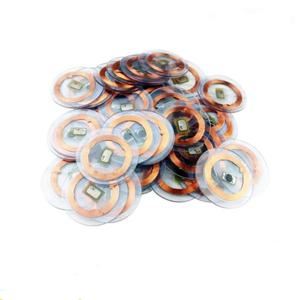 125KHz ID T5577 쓰기 가능 재기록 가능 구리 코일 투명 동전 카드 Keyfob RFID 근접 EM4305 액세스 제어 태그 Accessorie