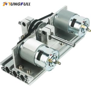 DC 듀얼 모터 드라이브 775 795 895 DC 듀얼 스핀들 모터 드라이브 키트, 타이밍 벨트 도르래, 60 80 톱니 동기 휠, DC 12V, 24V