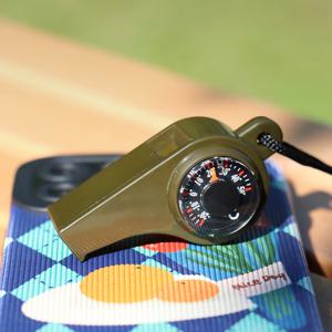 하이킹 캠핑 비상 생존 장비 도매 1-5pcs에 대한 시끄러운 생존 호루라기가있는 3 in 1 야외 나침반