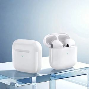 모든 스마트폰용 오리지널 에어 TWS 무선 헤드폰 Fone 블루투스 이어폰 인이어 이어버드 Pro4 헤드셋