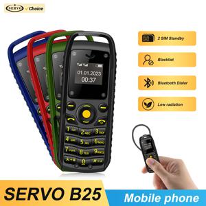 SERVO B25 슈퍼 미니 휴대폰 듀얼 SIM 대기 매직 보이스 블루투스 다이얼 블랙리스트 알람 시계 2G 소형 기능폰