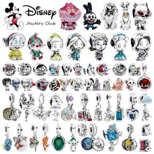 새로운 디즈니 참 DIY 쥬얼리 선물 이상한 나라의 앨리스 체셔 고양이 오스왈드 행운의 토끼 비즈 오리지널 팔찌에 맞는 비즈
