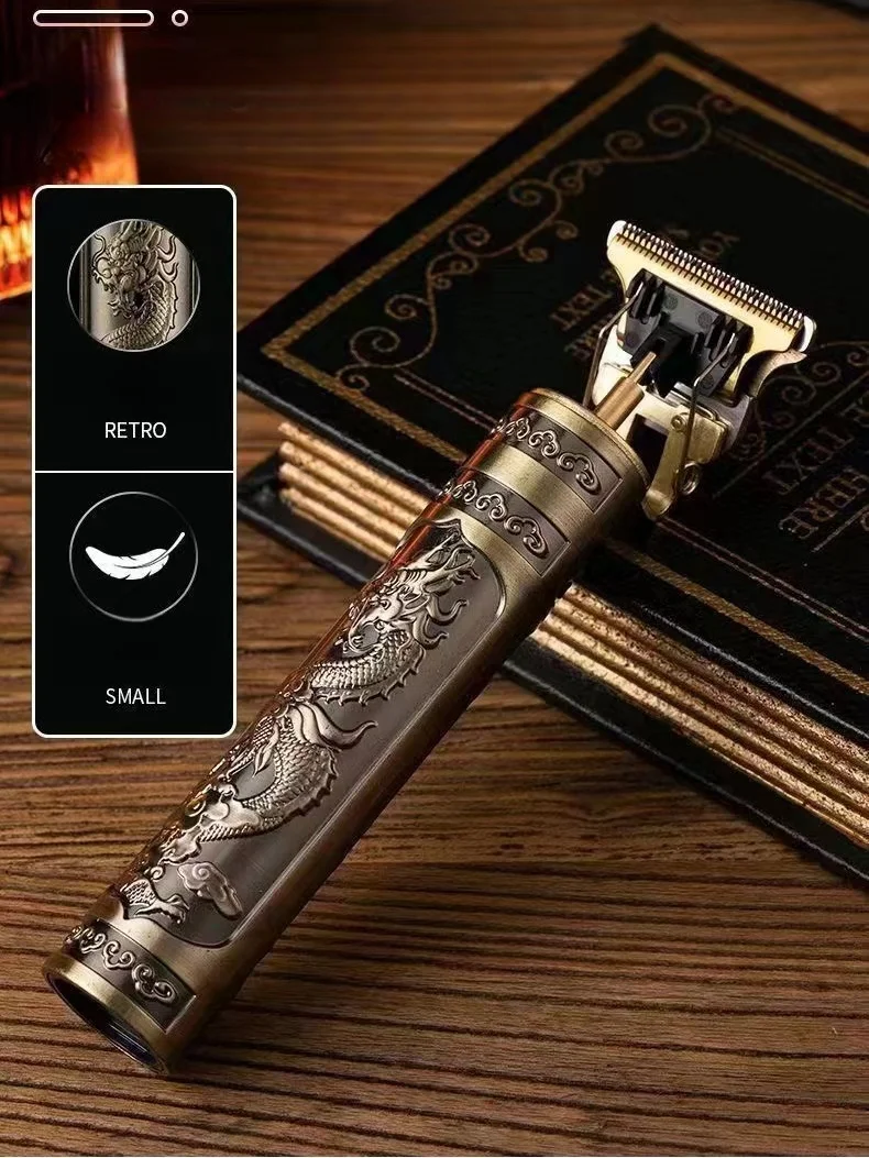 2026 T9 헤어클리퍼 수염 면도 바디 헤어 트리머 전기 기계 남성 이발기 바버 쉐이버 드래곤 조각