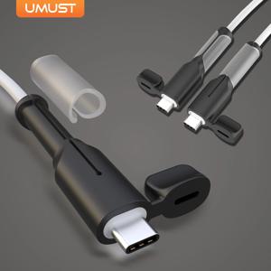 충전기 케이블 보호기, Type-C - Type-C/iPhone/USB A 실리콘 충전기 코드 보호기, 케이블 와인더가 포함된 2-in- 코드 보호기