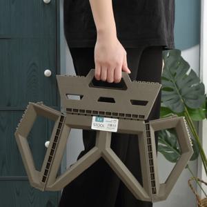 휴대용 야외 접이식 캠프 의자, 소형 의자, 발받침 좌석, 캠핑 하이킹 해변 낚시 의자, 1 개