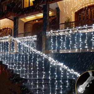 휴일 고드름 분위기 조명 5M 요정 LED 문자열 커튼 라이트 계단 펜던트 램프 웨딩 야외 정원 크리스마스 장식
