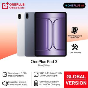 완전히 새로운 OnePlus Pad 3 글로벌 버전 태블릿 스냅드래곤 8 엘리트 13.2인치 144Hz 디스플레이 3.4K 해상도 8 스피커 Wi-Fi 7 안드로이드 15