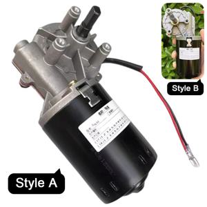 고속 DC 웜기어 감속기 60W 24V 52RPM 전기 가역 자동 잠금 메탈 기어 모터 포지티브 및 네거티브