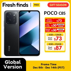 [월드 프리미어] 글로벌 버전 POCO C85 휴대폰 NFC 128GB/256GB 6.9인치 도트 드롭 디스플레이 6000mAh Helio G81-Ultra 33W