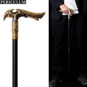 럭셔리 골드 & 블랙 곡선 꽃무늬 지팡이 패셔너블 남성/여성 코스프레 크로시어 케인 우아하고 스타일리시한 소품