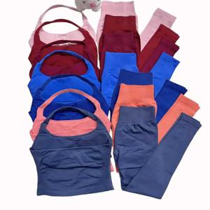 요가복 2종 세트 여성용 할터탑 스포츠 레깅스 팬츠 짐 운동복 필라테스 의류