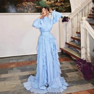 우아한 플로어 길이 이브닝 가운, 포멀 파티 드레스, 풀 커버리지 롱 실루엣, 웨딩 게스트, 갈라, 연회 행사복