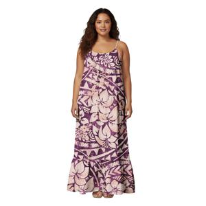 트렌디한 새로운 맞춤 로고 의류 오버사이즈 하와이안 아일랜드 디자인 여성 맥시 드레스 섹시한 오프숄더 사모아 폴리네시아 슬링 드레스