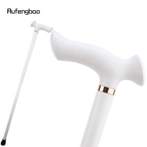화이트 인체공학적 원목 단일 관절 지팡이 장식용 파티 지팡이 스팀펑크 및 일상용 96cm 공연용 지팡이