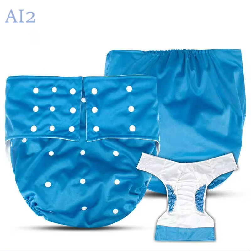 1pcs 성인 기저귀 방수 남성 여성 요실금 바지 재사용 가능한 조절 가능한 친환경 스웨이드 천 얼음 실크 천 기저귀