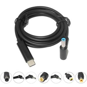 Lenovo Asus Dell Hp Acer Samsung LG 노트북 용 USB C PD 충전 케이블 코드 유형 C-DC 범용 전원 어댑터 변환기
