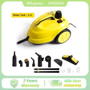 DIVEDEER 2000W 스팀 클리너 고온 살균 및 소독 차량 내부 스팀 클리너 바닥 및 주방용