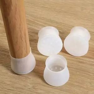 실리콘 의자 다리 보호 커버, 소음 감소, 바닥 탄성 미끄럼 방지, 두꺼운 패드 양말, 테이블 가구 부품, 12 개, 4 개