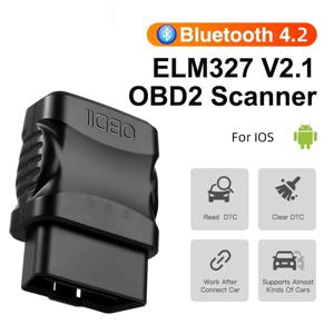 ELM327 V1.5 V2.1 obd2 스캐너 obdii 진단 도구 블루투스 4.2 자동 스캔 체크 엔진 라이트 obdii 리더 ios 안드로이드
