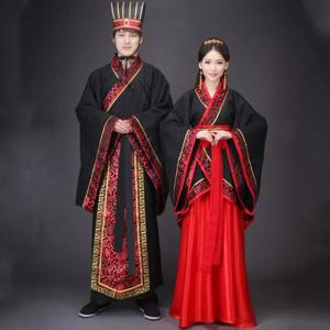 민족 스타일 Hanfu 여성 세트 수행 의상 Hanfu 남자 정장 당나라 Vestido 숙녀 빈티지 코스프레 남자 중국어 번체 의류