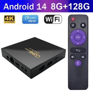 Q96 Max 안드로이드 14 스마트 TV 박스 Allwinner H313 4G 와이파이 HD 4K 1080P 8GB 128GB 미디어 플레이어 3D TV 박스 셋톱 박스 IPTV 지원
