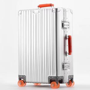 모든 알루미늄-마그네슘 합금 여행 가방 스피너 휠 TSA 잠금 가죽 손잡이 20인치 탑승 여행 가방 롤링 수하물