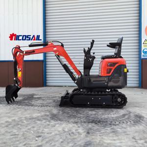 EPA 엔진 탑재 1톤 무꼬리 소형 굴삭기, 중국 제조업체 맞춤형 건설용 무꼬리 굴삭기 수입