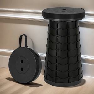 하이킹, 캠핑, 야외 여행 및 낚시에 적합한 새로운 휴대용 텔레스코픽 접이식 의자 - 조절 가능한 높이와 경량